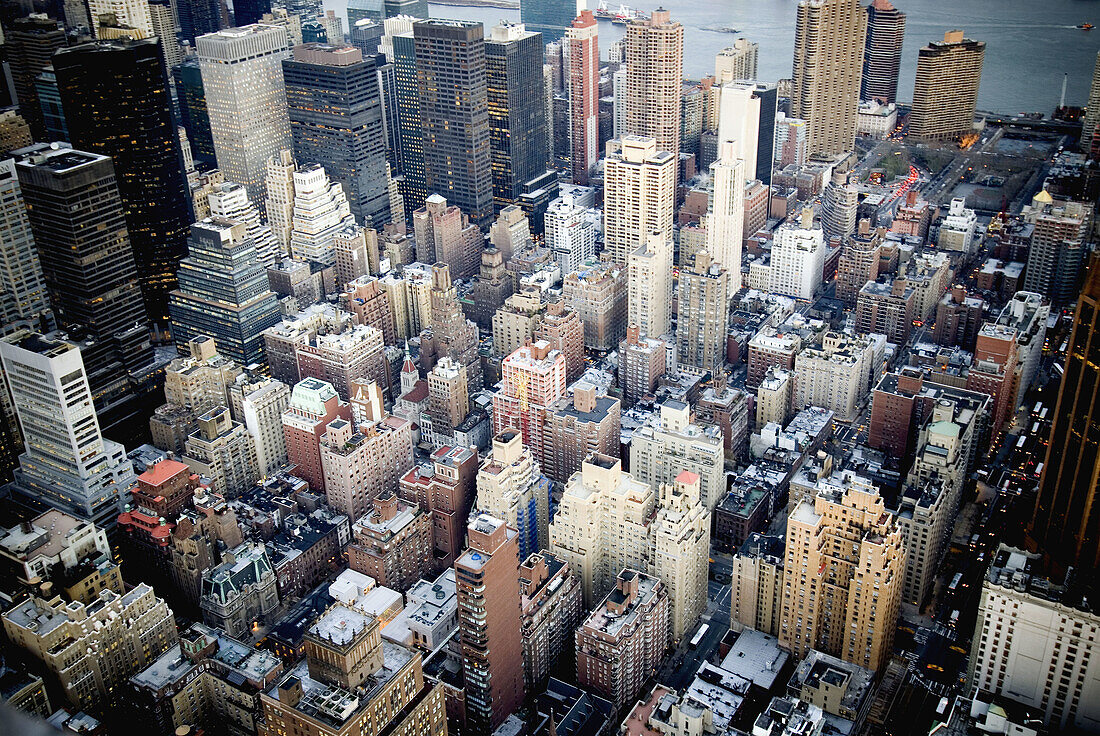 New York city view from the top of Empire State Building. New York City. USA.