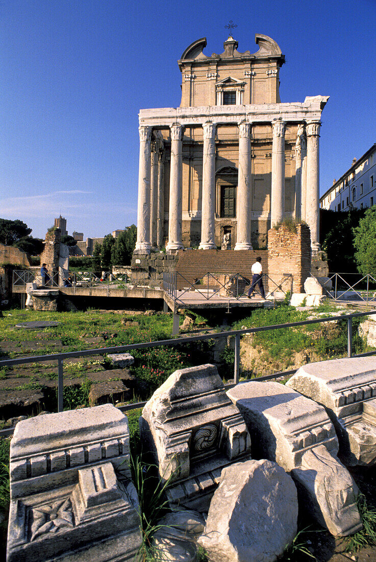 Temple of Antoninus and Faustina. Roman Forum. Rome. Italy