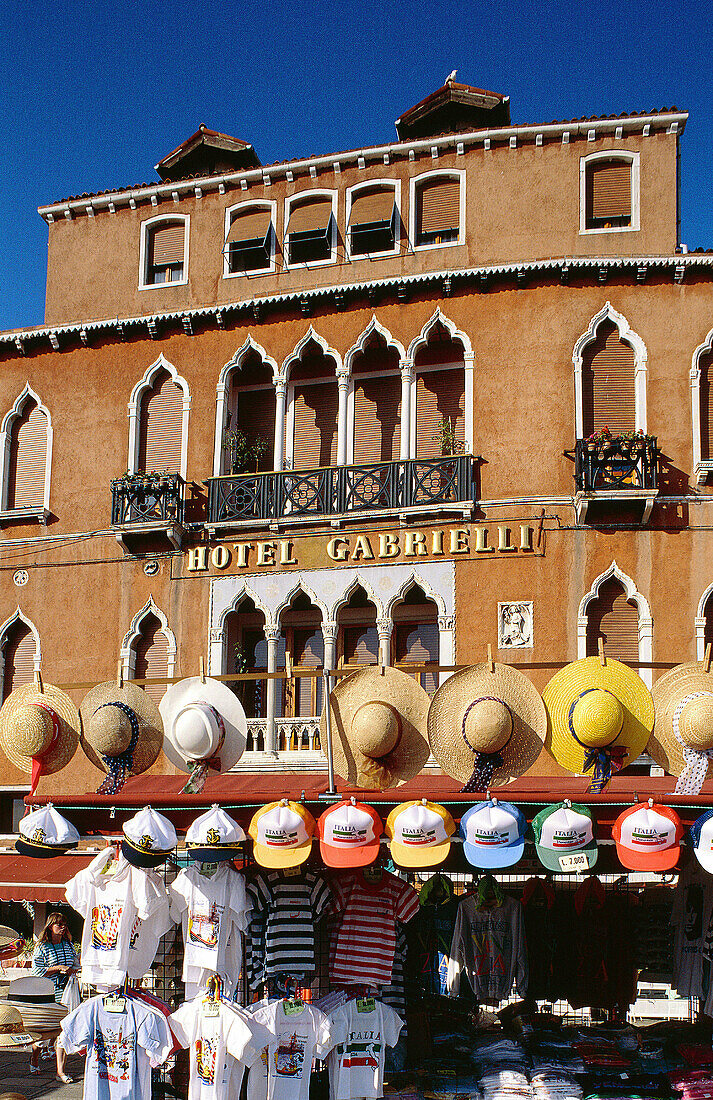 Straw hats for sale. Venice. Italy