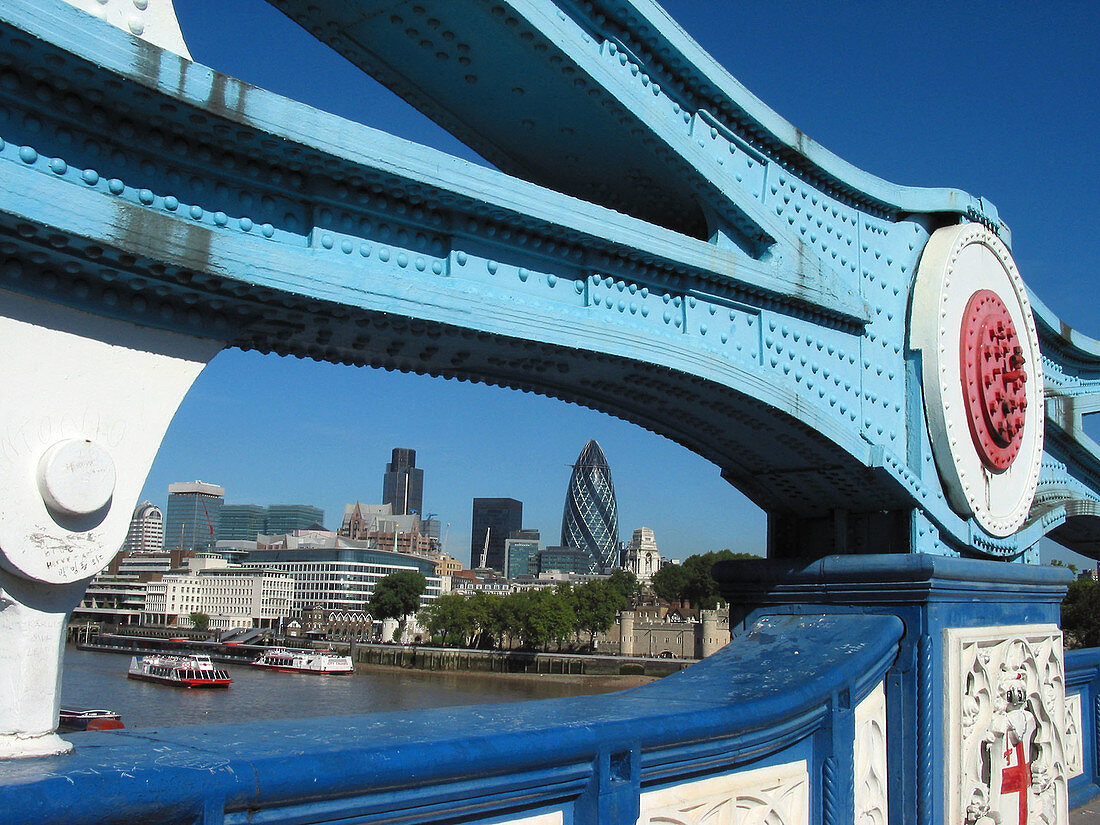 City of London and River Thames. London, Great Britain. UK