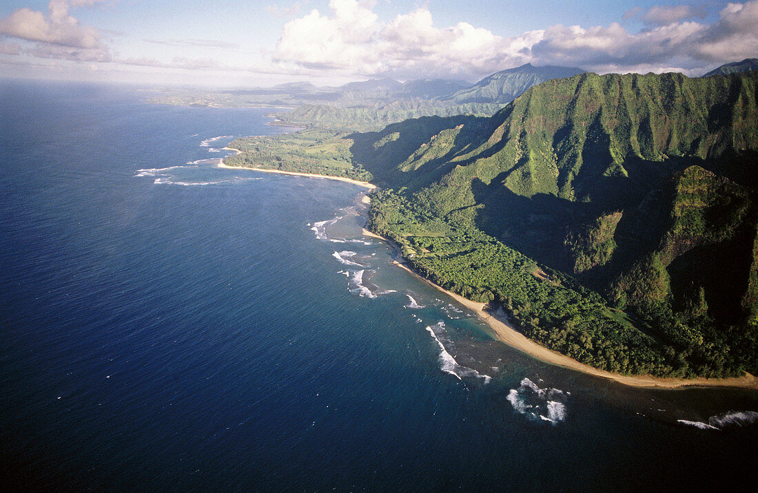 Papillon helicopter sightsee. NaPali coast, Kauai. Hawaii. USA.