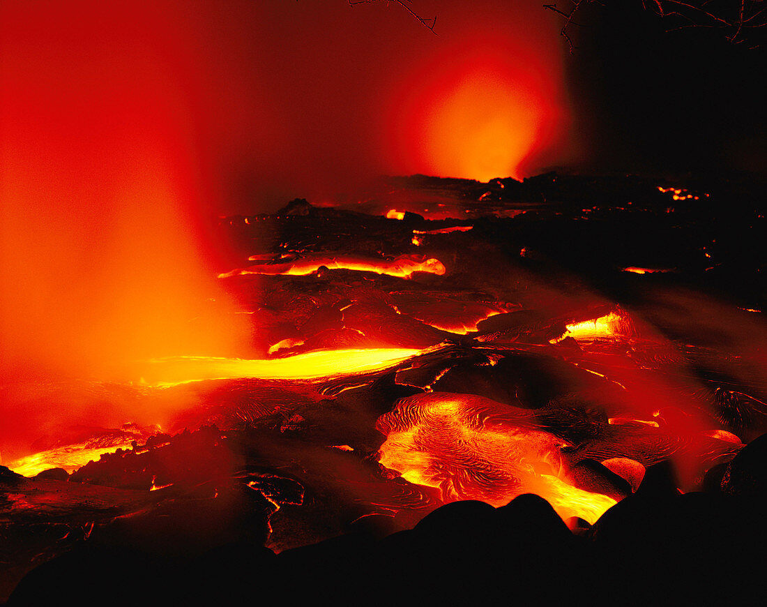 Kilauea lava flows, near Kalapana. Big Island. Hawaii. USA.