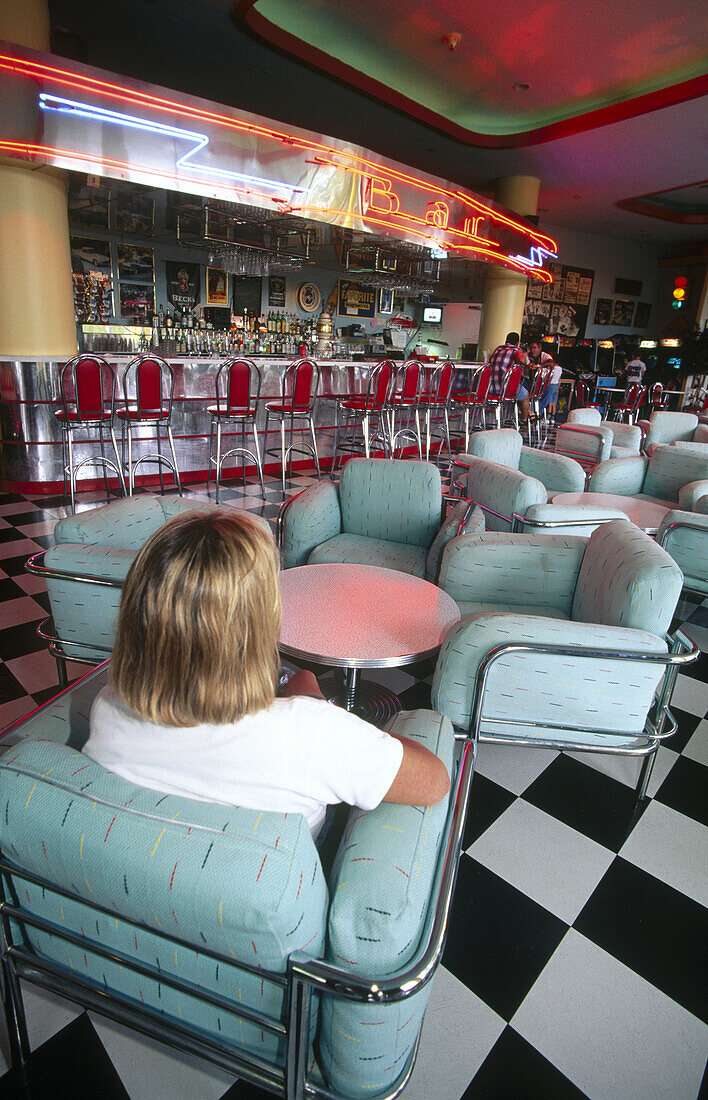 Dezerland Hotel and bar. The Art Deco District around Ocean Drive and Washington Ave. Miami Beach. Florida. USA.