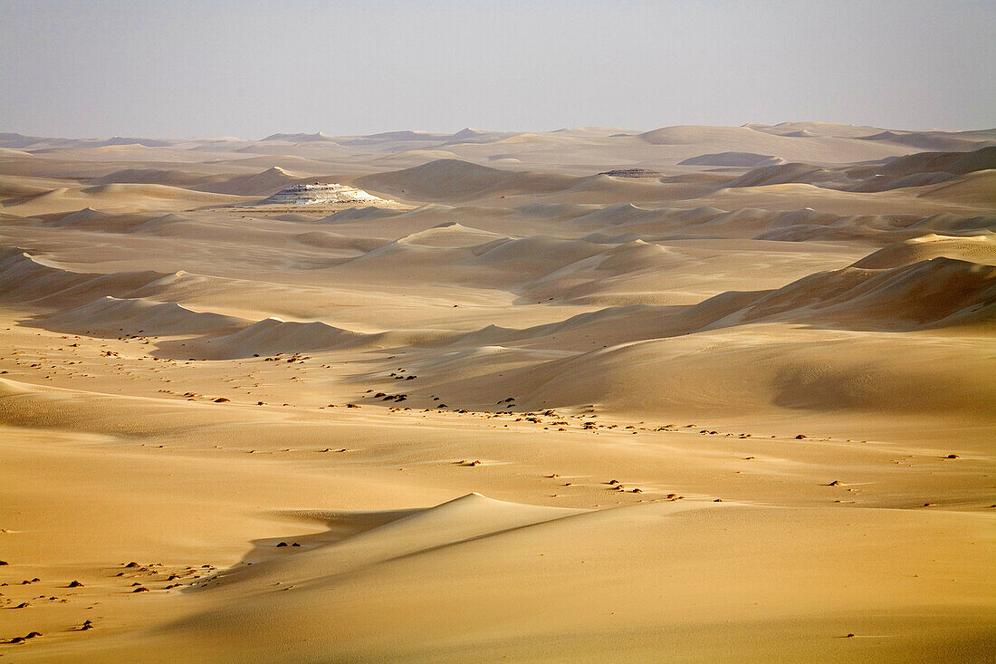 The Great Sand Sea starting from the Oasis of Siwa in the Libyan desert. Egypt