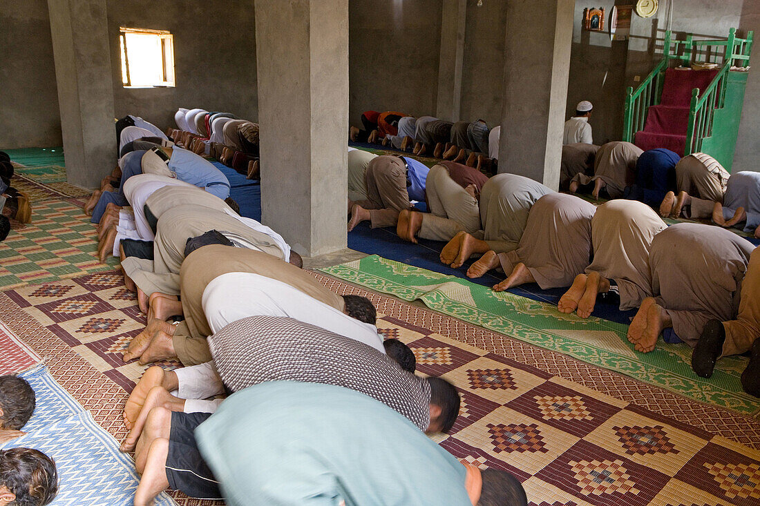 Friday prayer at a small local mosque. Oasis of Bahariya. Egypt