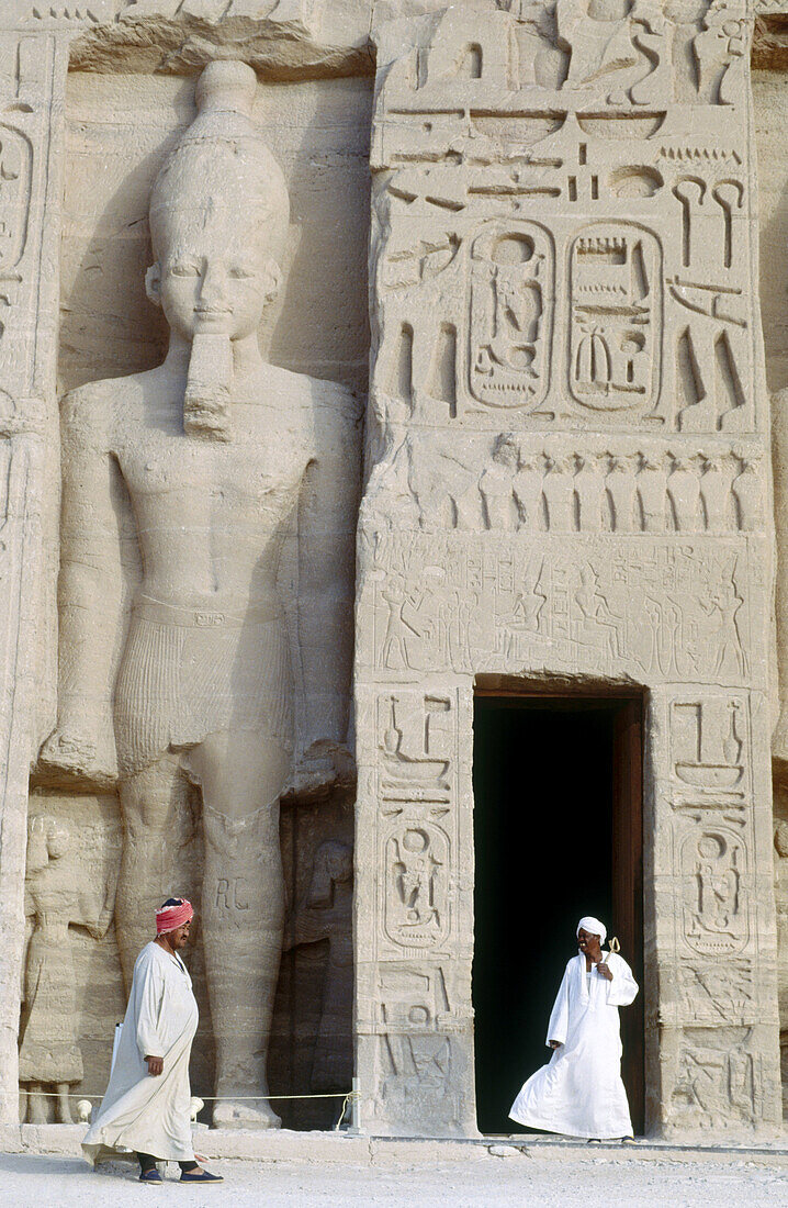 Temple dedicated to Hathor (smaller Abu Simbel temple), Abu Simbel. Egypt