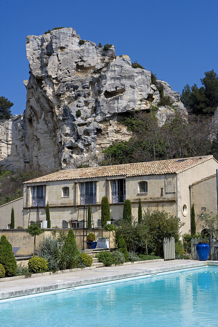 Oustau de Baumanière, member of Relais et Chateaux, Jean-Andre Charial owner and Chef. Baux de Provence. Bouches du Rhone. Provence. France