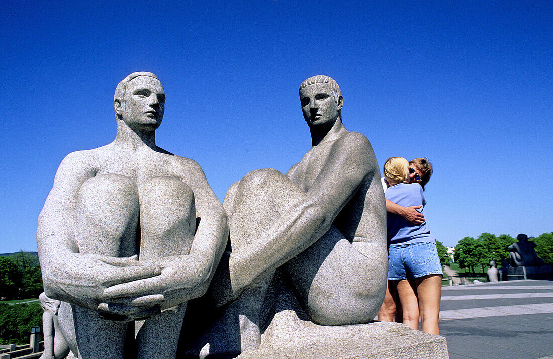 The VIgeland park and its statues. City of Oslo. Norway (Scandinavia)