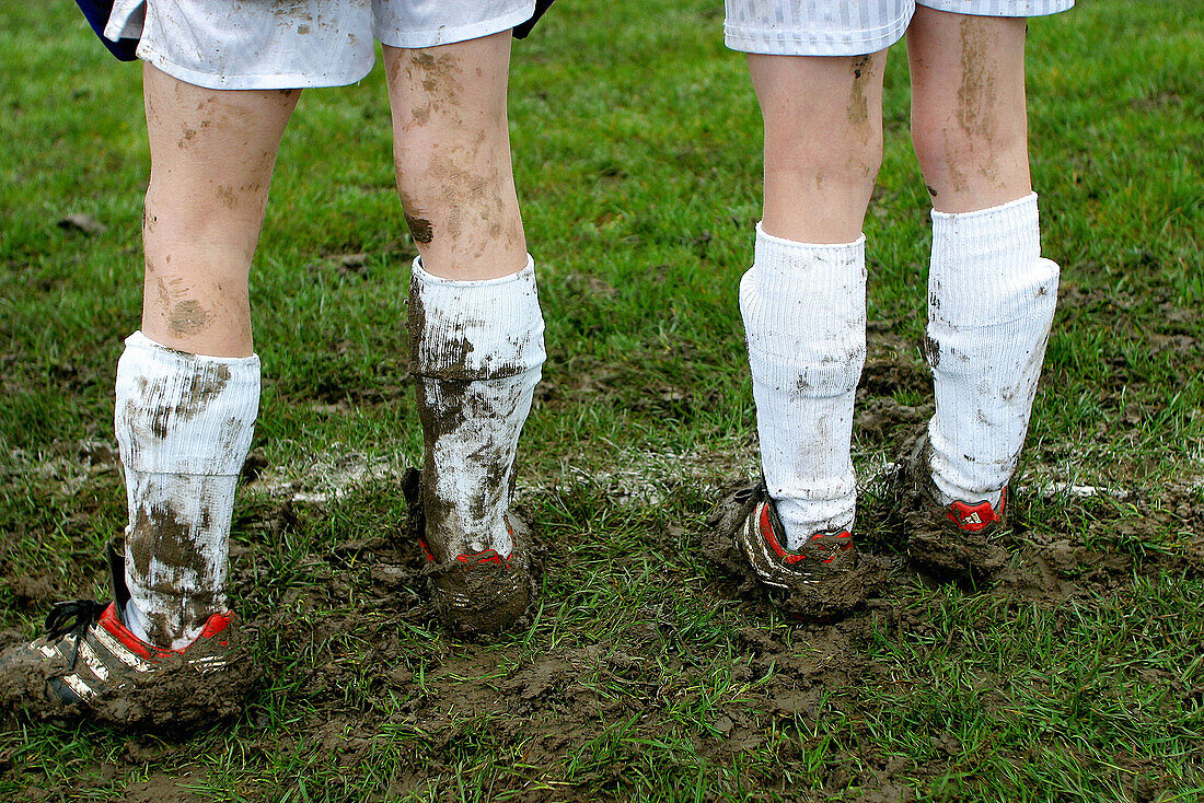 r, Colour, Companion, Companions, Contemporary, Costume, Costumes, Daytime, Dirty, Exterior, Football, Horizontal, Human, Kid, Kids, Leg, Legs, Mate, Mates, Mud, Outdoor, Outdoors, Outside, Pair, Peop