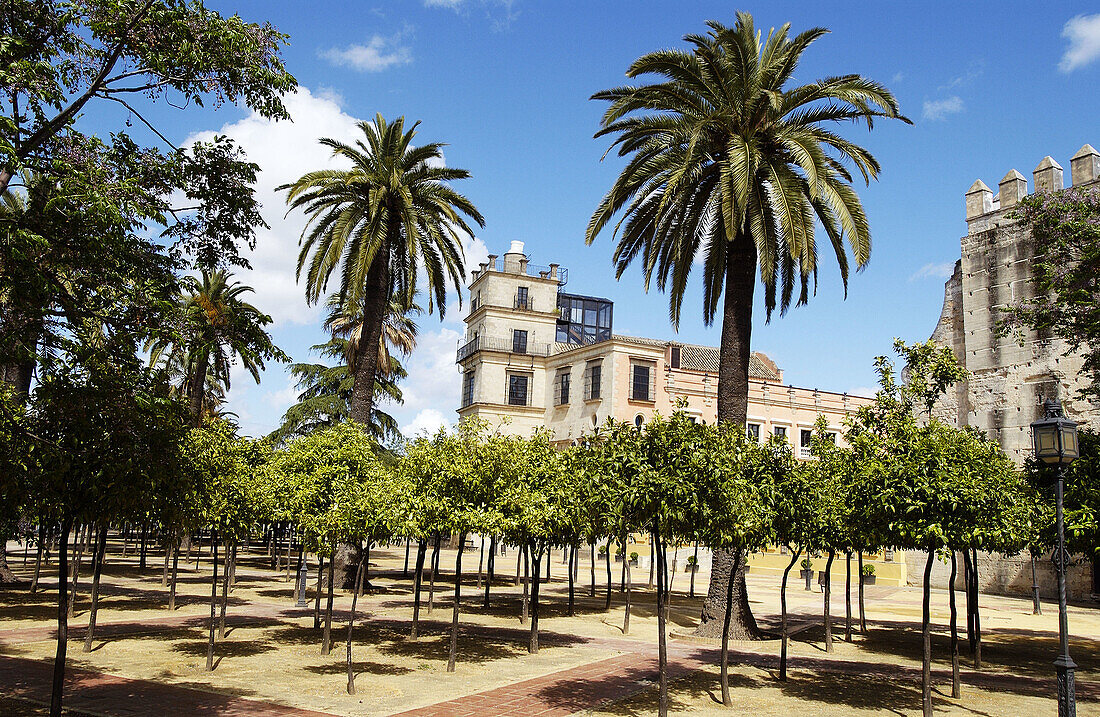 Der Alcázar. Jerez de la Frontera. Provinz Cádiz. Spanien