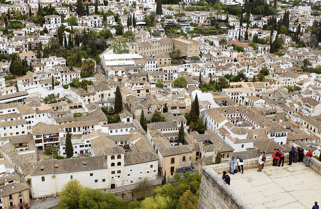 Albaicín quarter from the Alhambra. Granada. Spain