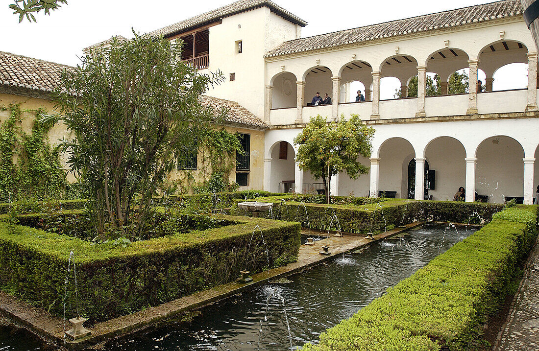 Generalife-Gärten, Alhambra. Granada. Spanien