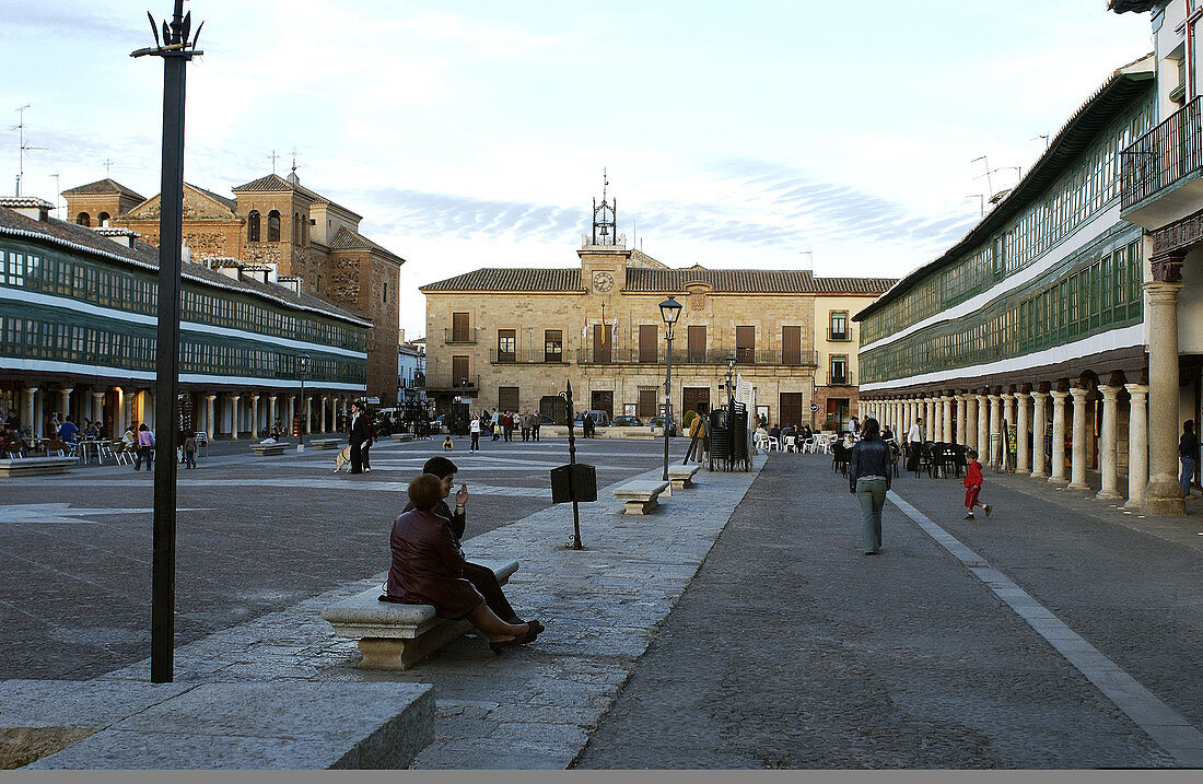 Hauptplatz. Almagro. Provinz Ciudad Real. Spanien