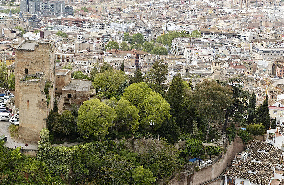 Blick von der Alhambra. Granada. Spanien