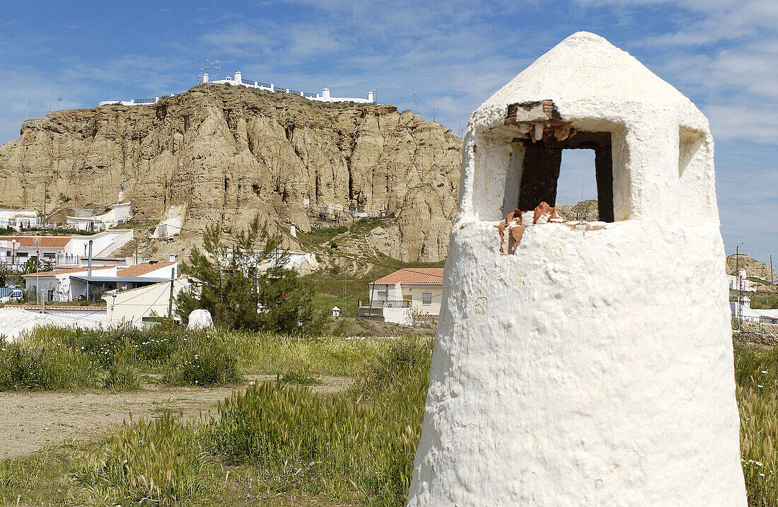 Troglodytenviertel Santiago. Guadix. Provinz Granada. Spanien