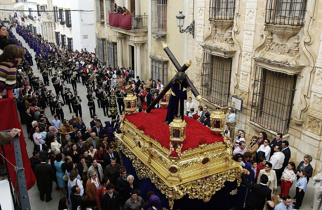 Jesús Nazareno Prozession während der Karwoche. Osuna, Provinz Sevilla. Spanien