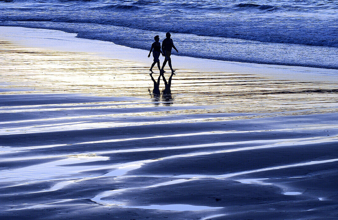 Couple at beach. Hendaye. France