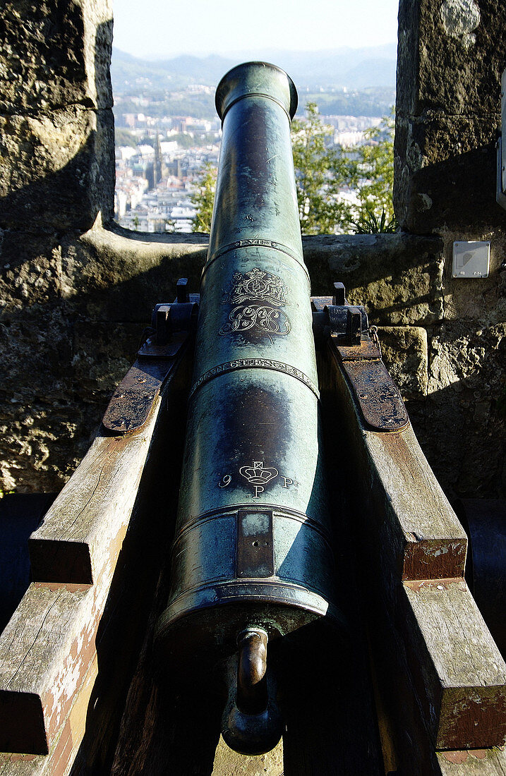 Castillo de la Mota. Monte Urgull. San Sebastian (Donostia). Guipuzcoa. Baskenland. Spanien