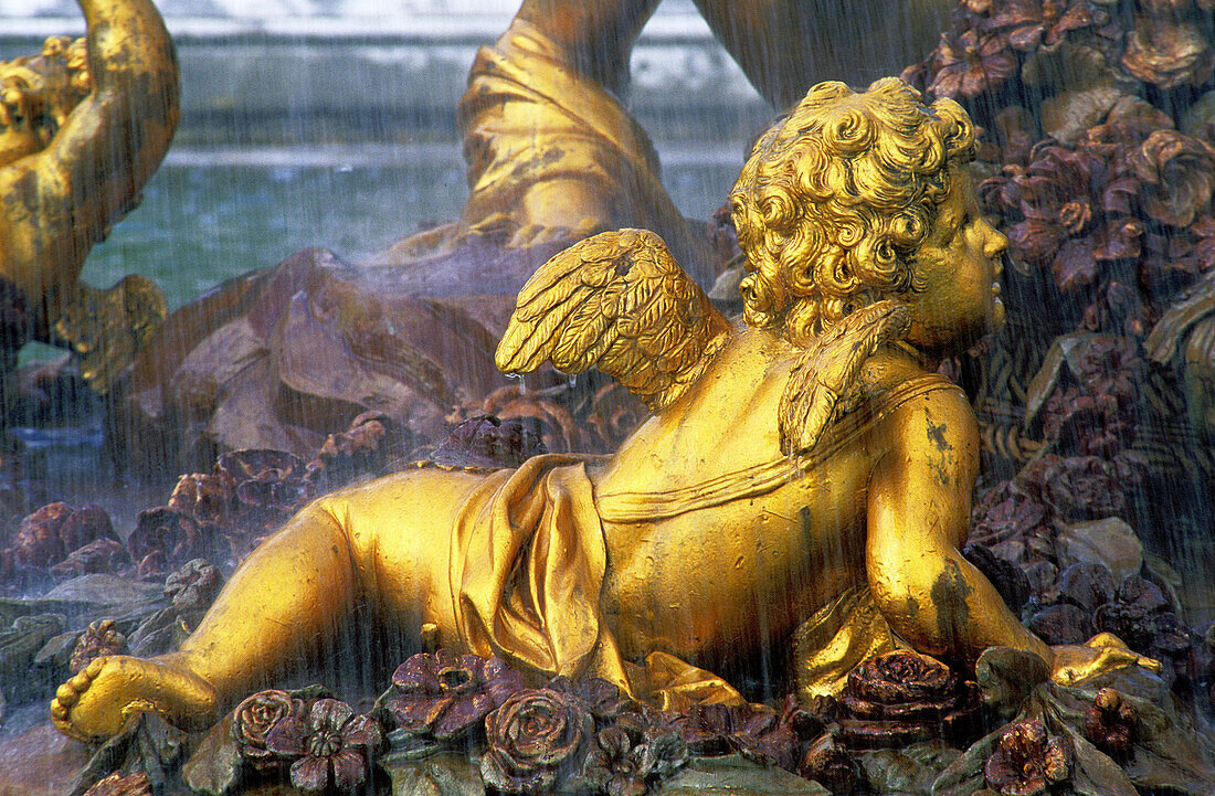 Detail of fountain, Versailles. France