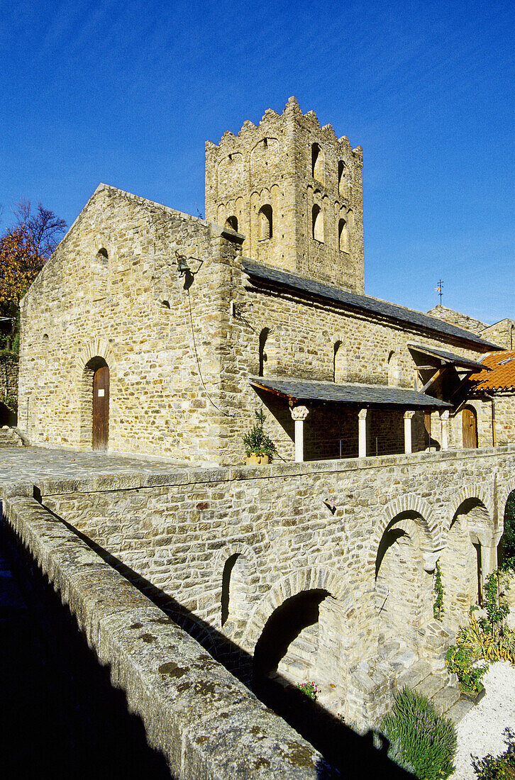 Saint-Martin du Canigou abbey. Pyrenees-Orientales. Languedoc Roussillon. France