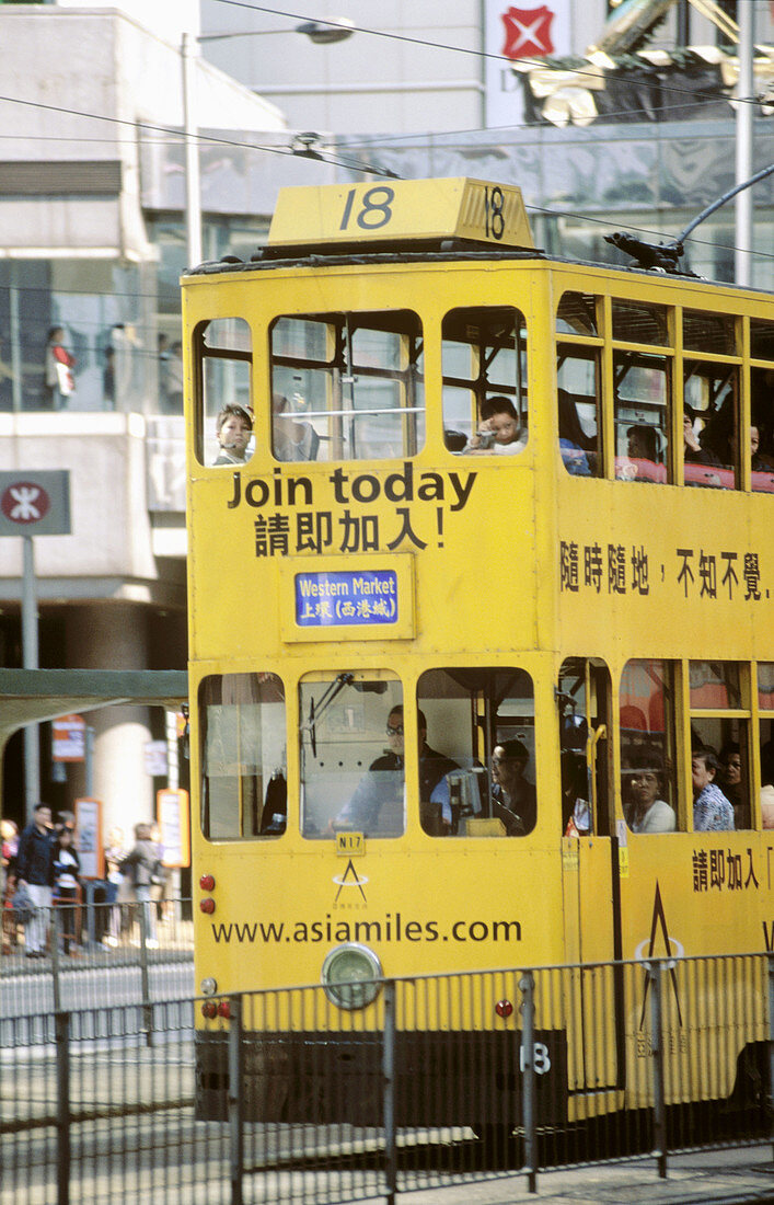 Tramway in Hong Kong. China