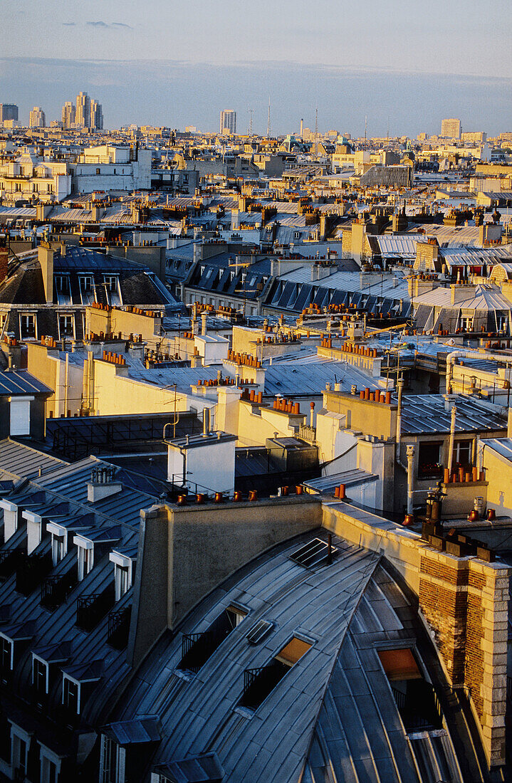 Aerial view from Tuileries big wheel. Paris. France