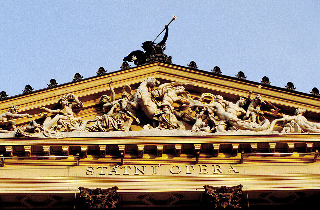 The National opera front. Prague. Czech Republic.