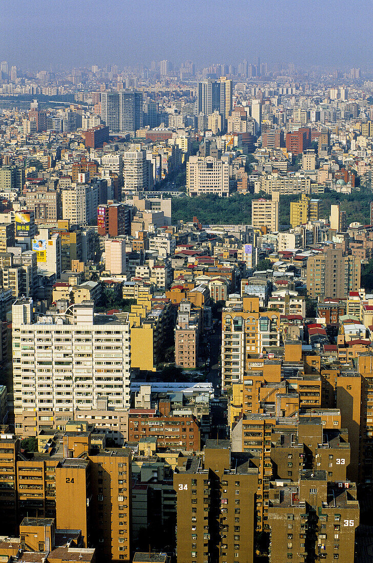 Overview on the city skyline. Taipei. Taiwan