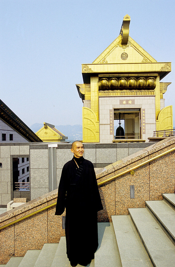 Chung-Tai buddhist monastery in Puli built in 2001 by Grand Master Wei Chueh (Architect C.Y. Lee). Taichung region, West coast. Taiwan. Republic of China.