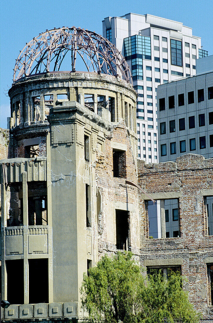 Remnants and ruins of the City of Hiroshima, destroyed by an American bomb in 1944. Japan.