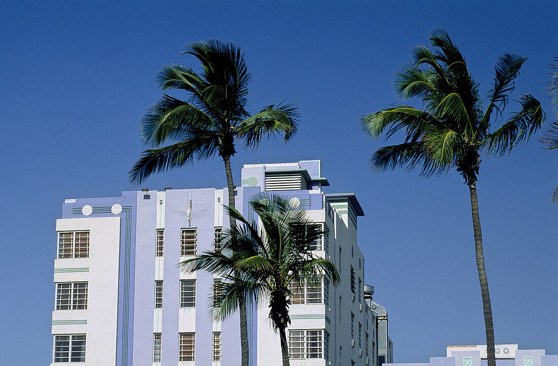 Park Central Hotel. Ocean Drive in the Art Deco district, Miami Beach, Florida. USA.