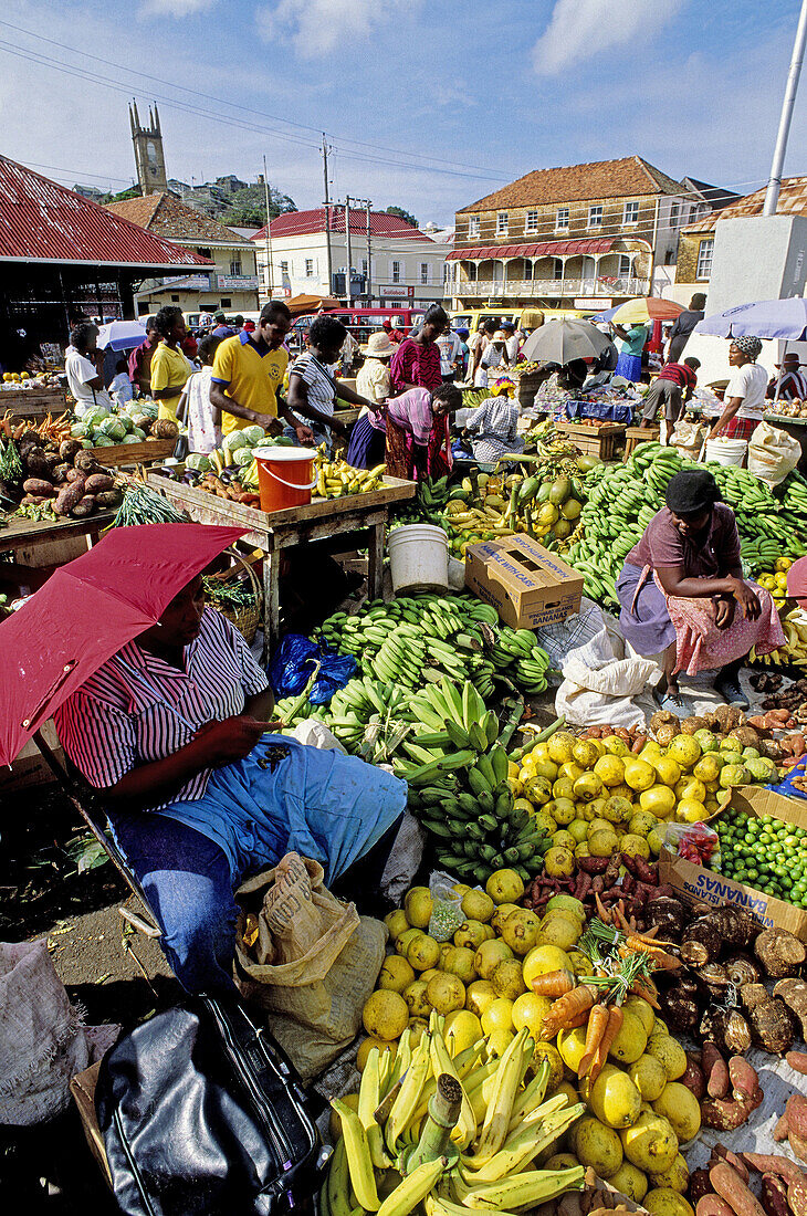 St. George s saturday market. Grenada, Caribbean