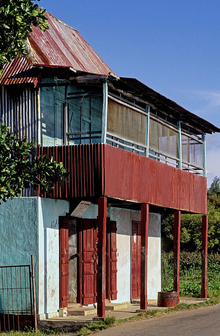 Colonial style store. Praslin island. Seychelles