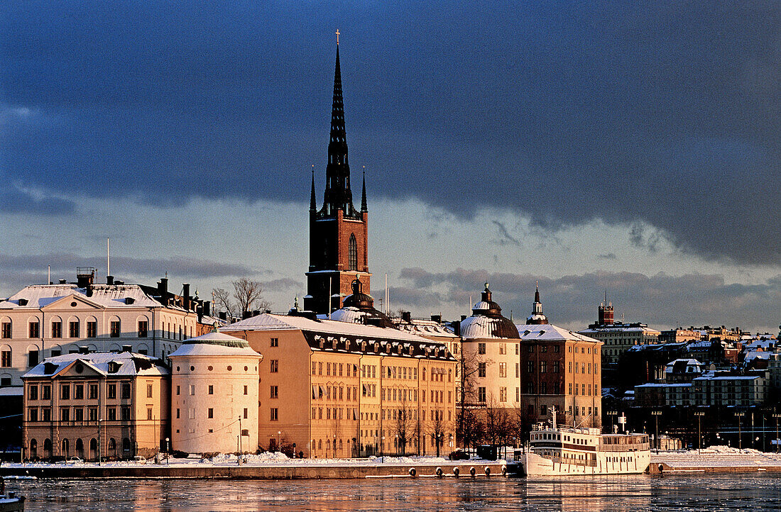 Riddarholmen and Gamla Stan (Old City). View from Kungsholmen city hall. Stockholm. Sweden