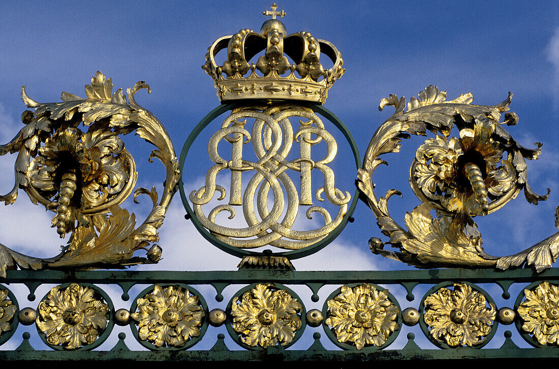 Entrance grid. Royal palace of Drottningholm. Stockholm. Sweden