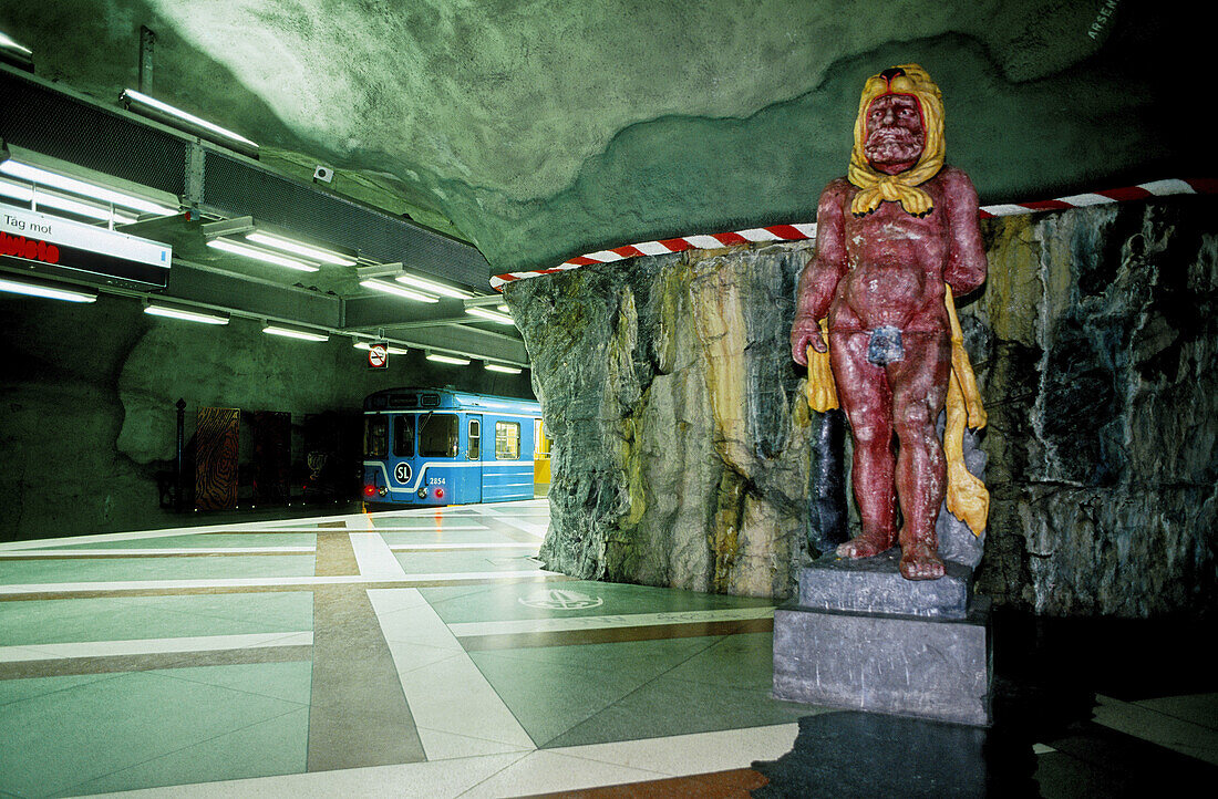 Subway station. Stockholm. Some stations have been decorated by renowned artists. Sweden.