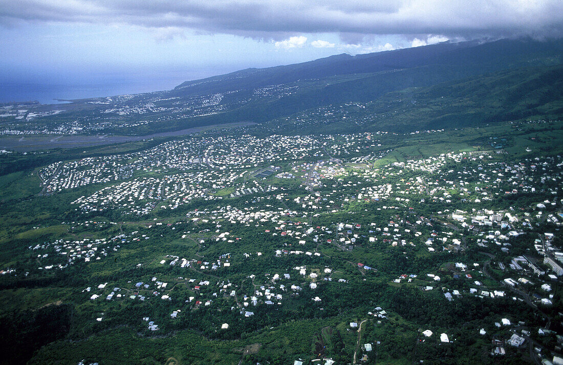 Aerial view of Saint Paul. Réunion, France