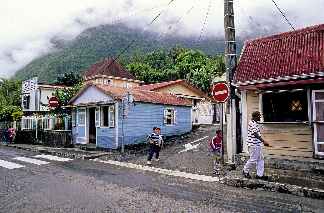 Hellbourg village in the Salazie volcanic cirque. Reunion island. Indian Ocean