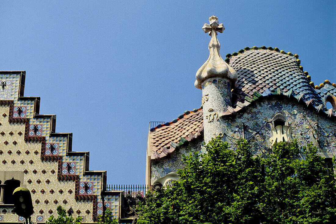 Batlló House (1904-1906 by Gaudí). Barcelona, Spain