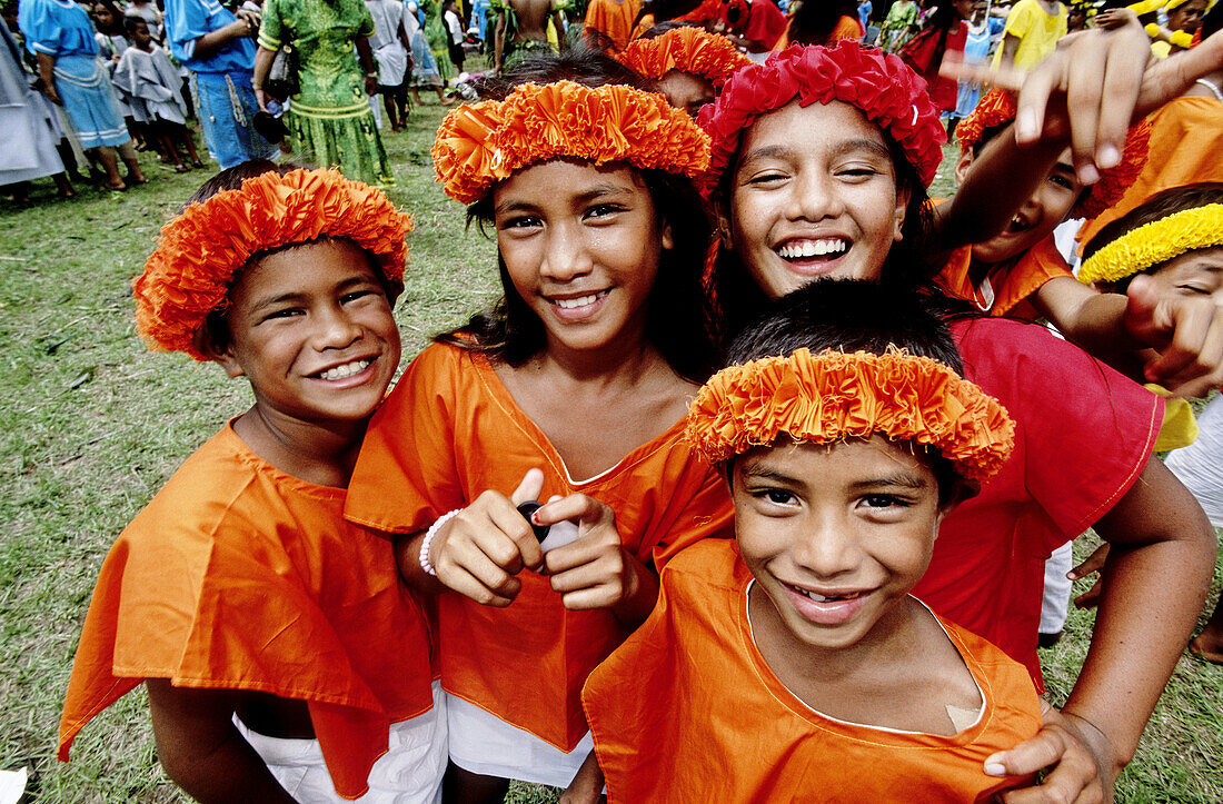 The Evangile yearly festival in Tahiti . Windward islands. Society archipelago. French Polynesia