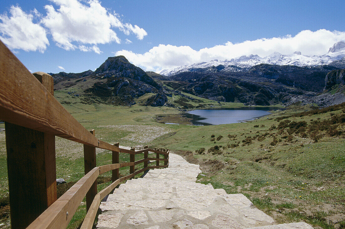 Ercina-See. Covadonga. Nationalpark Picos de Europa. Asturien. Spanien