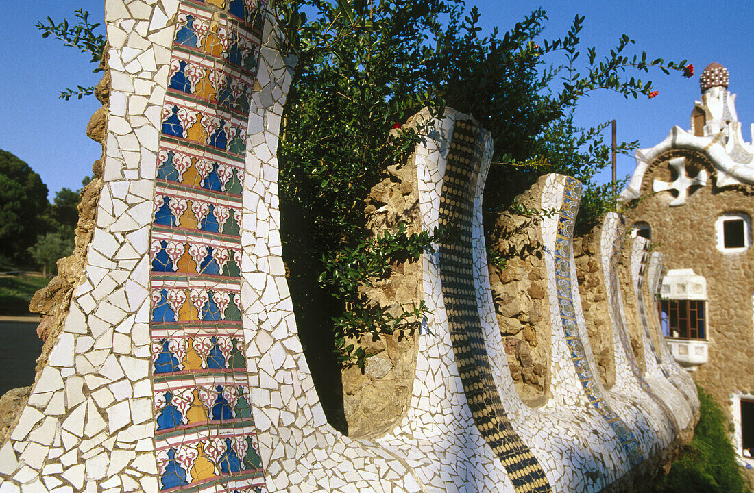 Parc Güell. Barcelona. Katalonien. Spanien