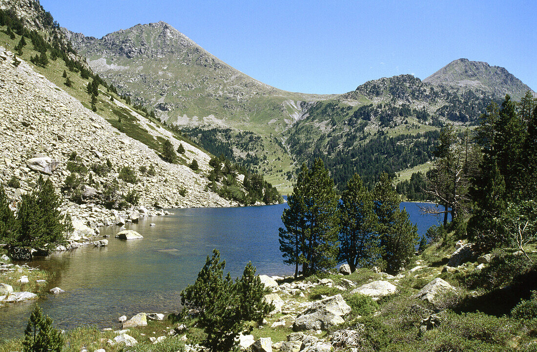 Estany Llong. Nationalpark Aigües Tortes. Lleida. Katalonien. Spanien