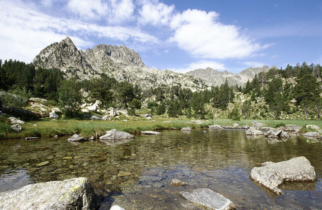 Estany de Ratera. Parc Nacional d Aigües Tortes. Lleida province. Catalonia. Spain