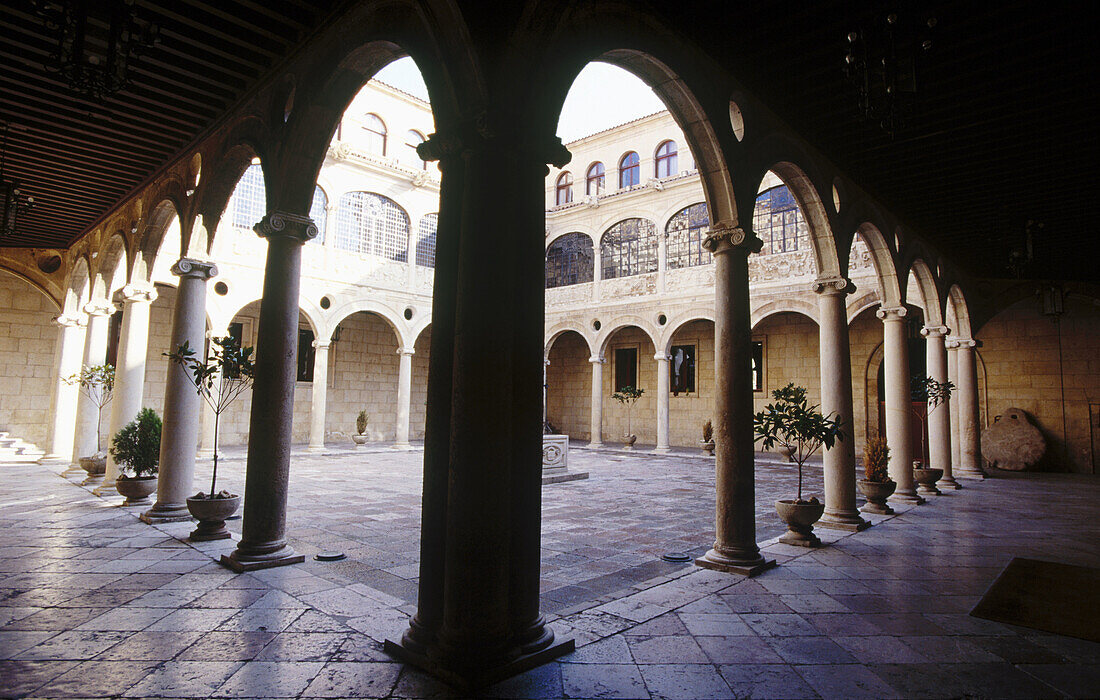 Palacio de los Guzmanes, Kreuzgang. León. Kastilien und León. Spanien