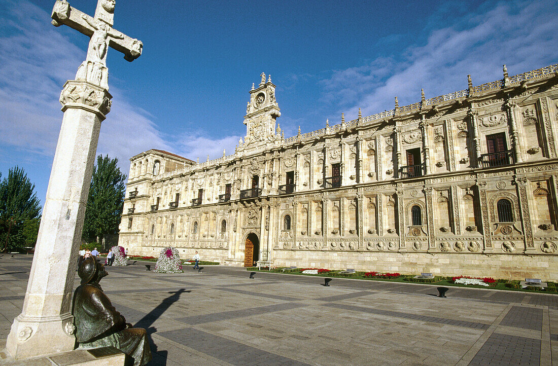 Platz und Parador San Marcos. León. Kastilien und León. Spanien