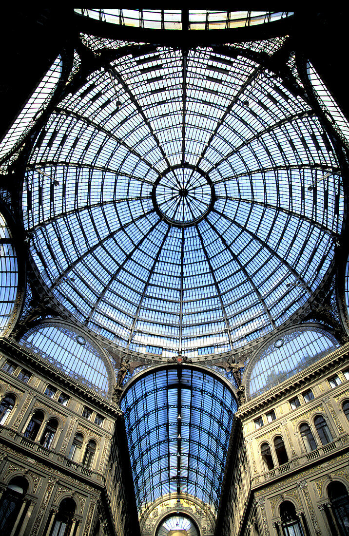 Dome of Galleria Umberto. Naples. Italy