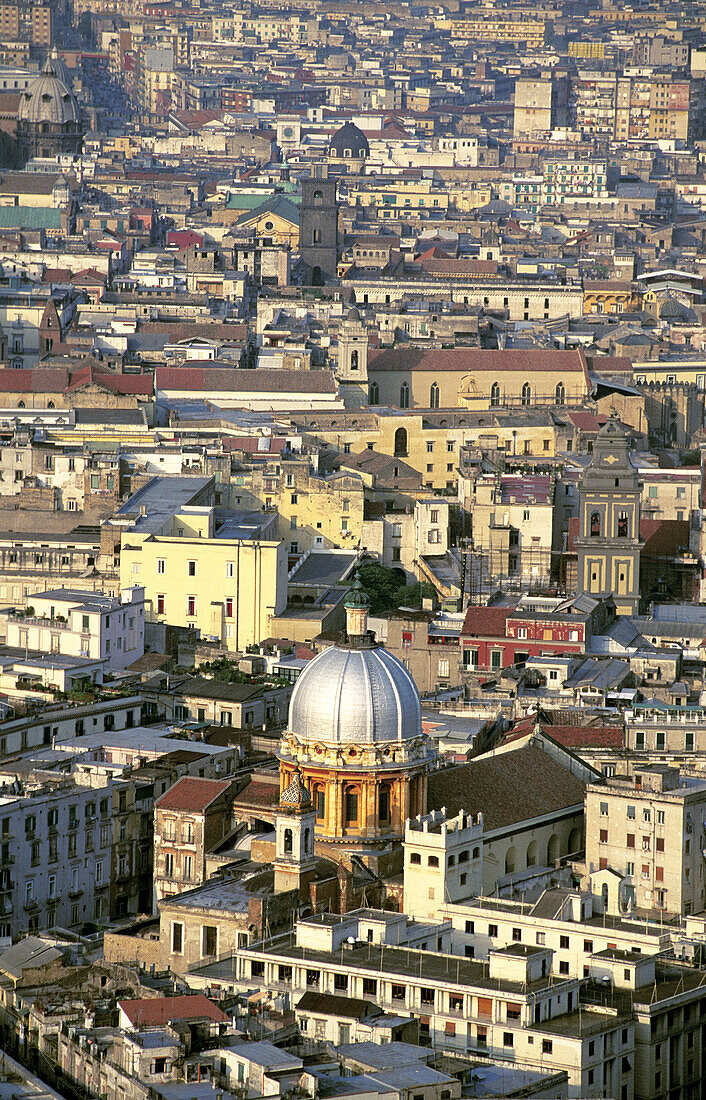 Overview from the San Martino hill. Naples. Italy