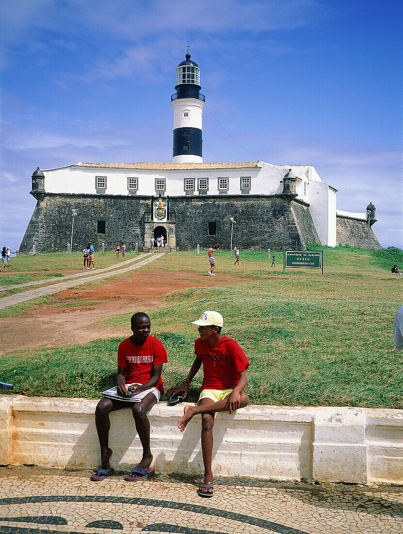 Santo Antonio da Barra Fort and litghthouse. Salvador da Bahia. Brazil