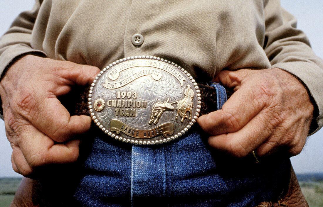 Cowboy buckle. Fort Worth. Texas. USA